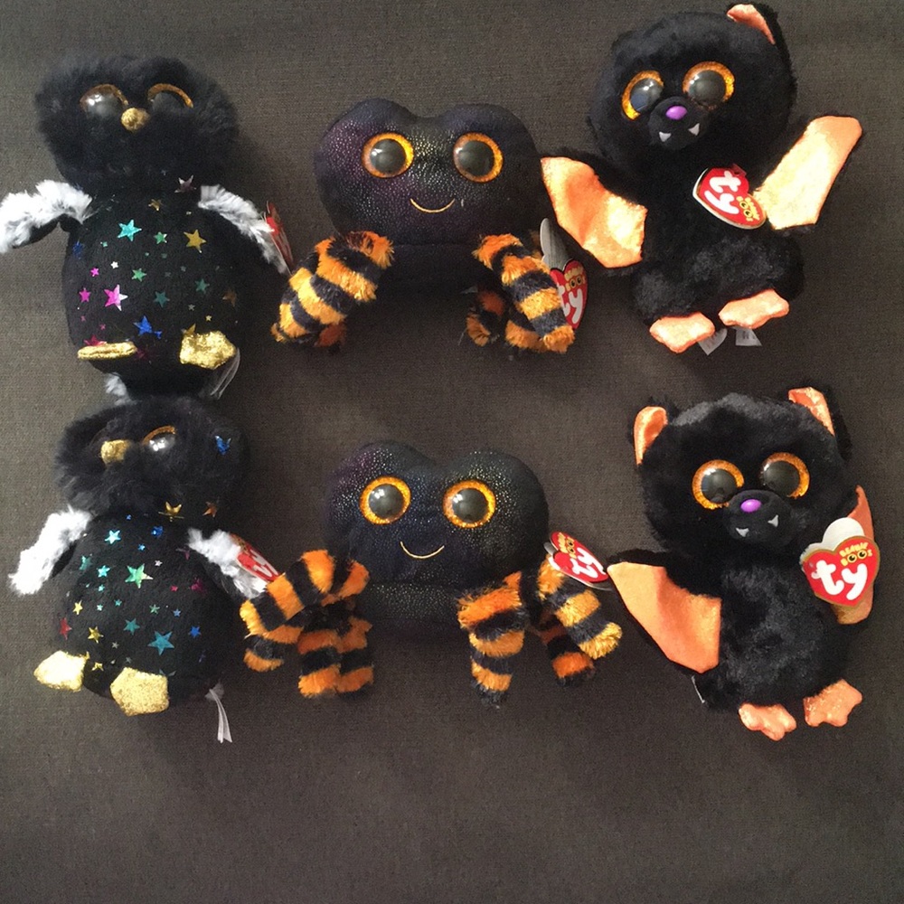 Set of 6 TY Beanie Babies